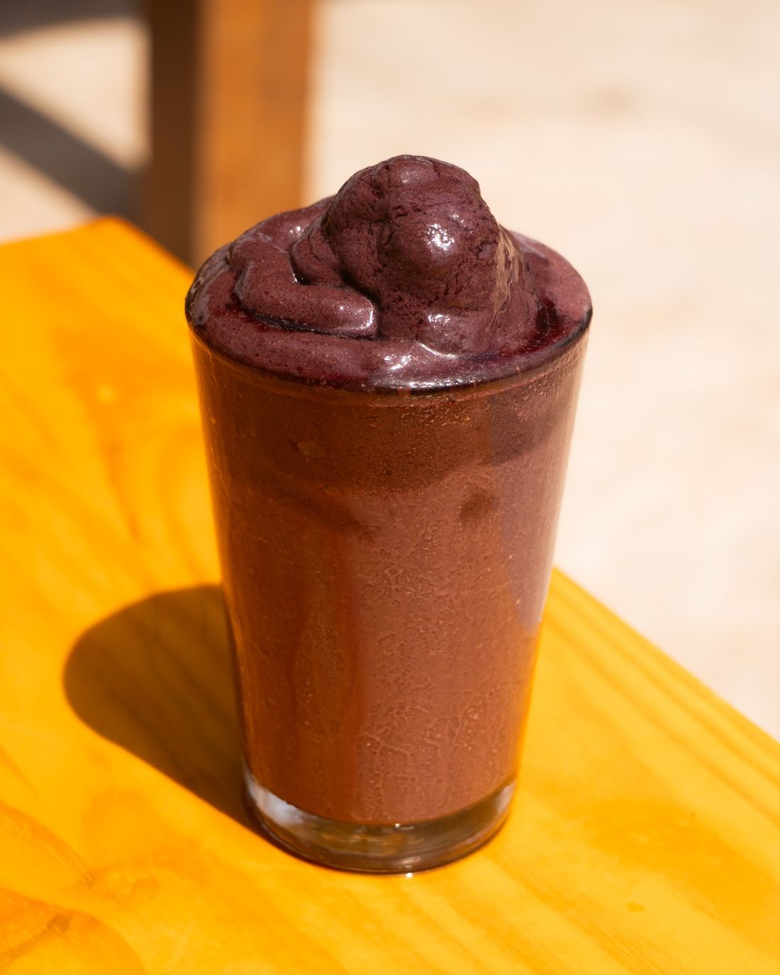 Copo de açaí cremoso